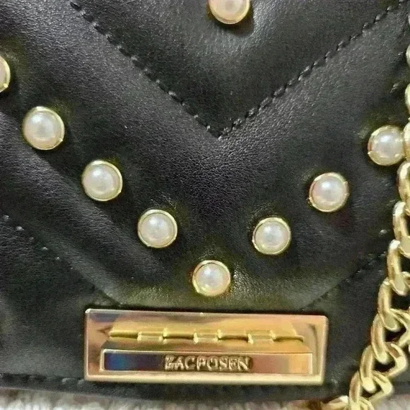 NWT Zac Posen mini Earthette faux-pearl embellished shoulder bag - Picture 2 of 8